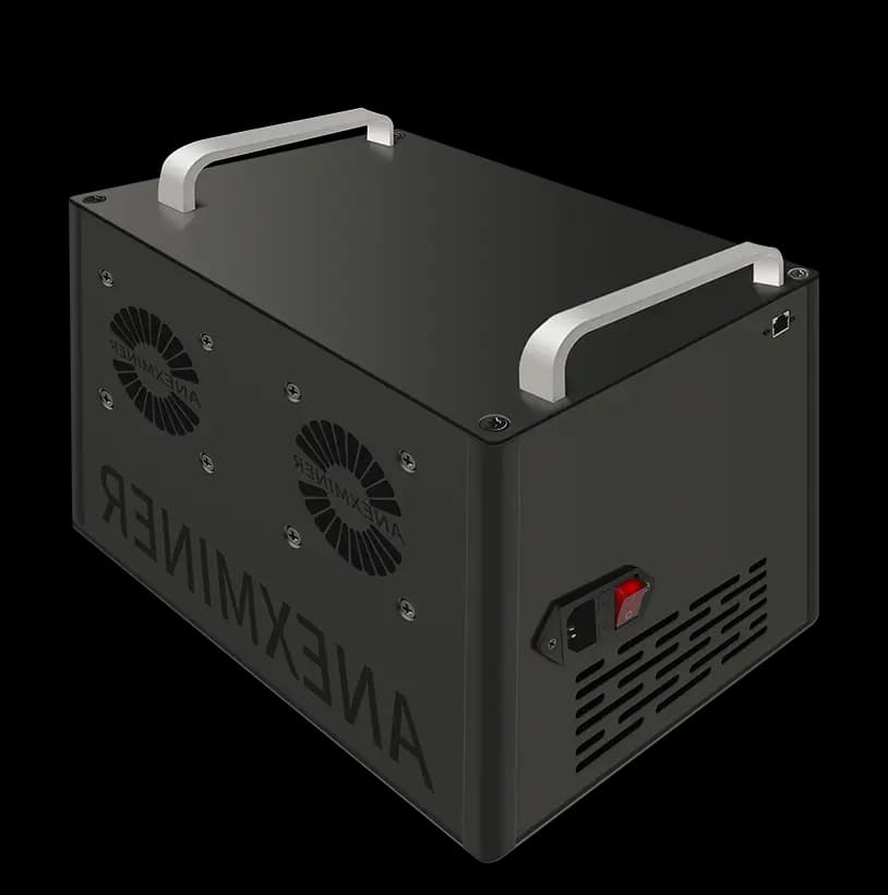 AnexMiner ET3 asic miner on white background