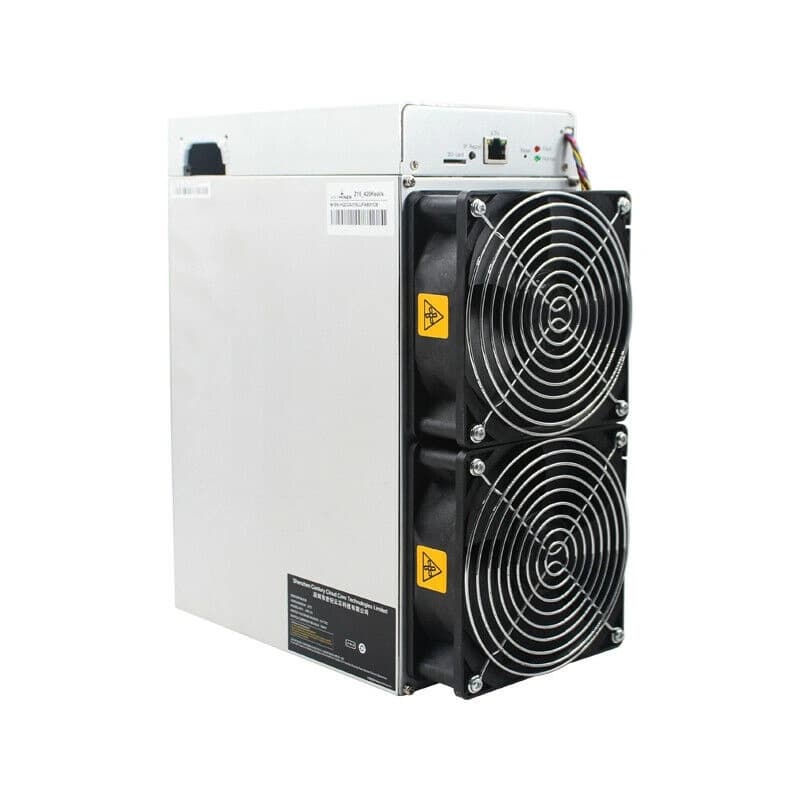 Bitmain Antminer Z15 asic miner on white background