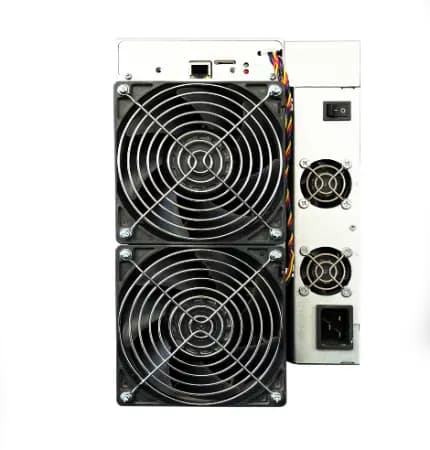 Goldshell HS5 asic miner on white background