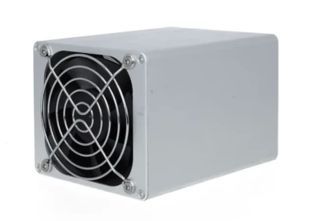 Goldshell LB1 asic miner on white background