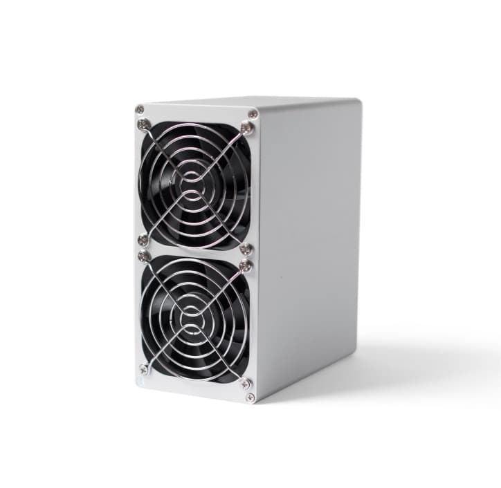 Goldshell Mini-DOGE Pro asic miner on white background