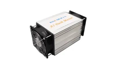 Innosilicon A5 DashMaster asic miner on white background