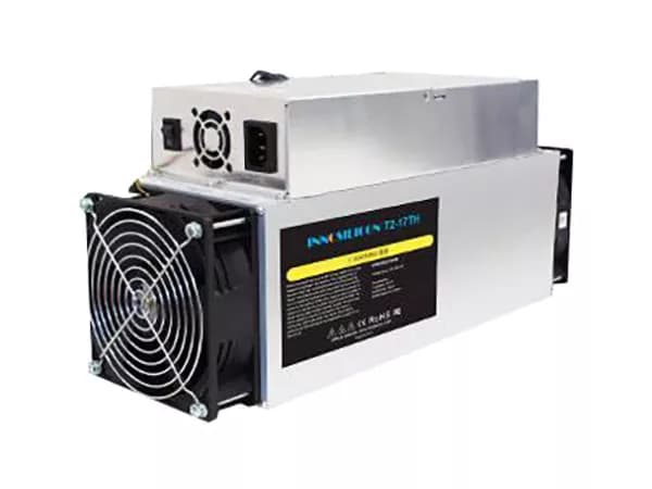 Innosilicon T2 Terminator (17.2Th) asic miner on white background