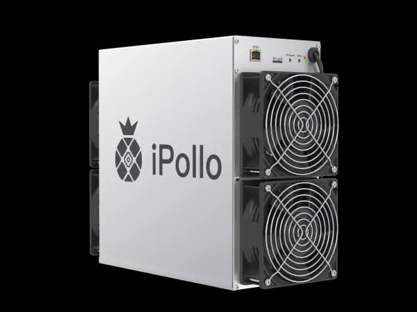 iPollo B2 asic miner on white background