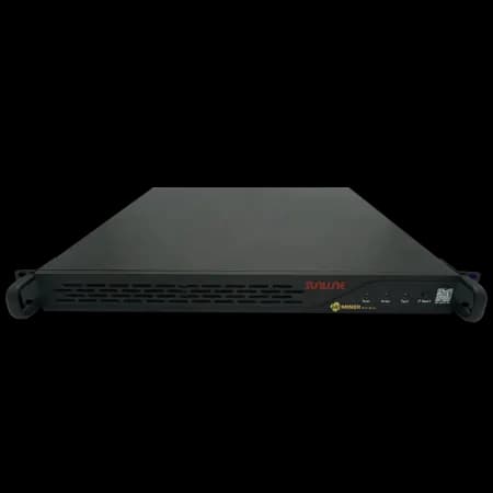 Jasminer X4-1U asic miner on white background