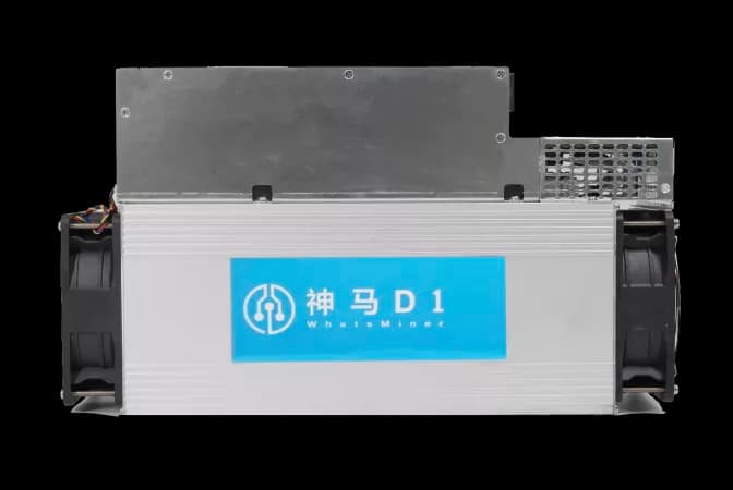 MicroBT Whatsminer D1 asic miner on white background