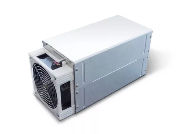 Canaan AvalonMiner 921 asic miner on white background